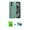 MARSİLYAN™- iPhone 17 Kılıf Vadi Çizgi Prime - Siyah 3D Antistatik Seramik Nano Ekran Koruyucu + Raze Metal Kamera Lens - AKMR