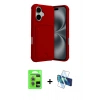 MARSİLYAN™- iPhone 17 Kılıf Vadi Çizgi Prime - Siyah 3D Antistatik Seramik Nano Ekran Koruyucu + Raze Metal Kamera Lens - AKYL