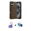 MARSİLYAN™- iPhone 17 Kılıf Vadi Çizgi Prime - Siyah 3D Antistatik Seramik Nano Ekran Koruyucu + Bilvis Titan Kamera Lens - AKYL