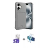 MARSİLYAN™- iPhone 17 Kılıf Vadi Çizgi Prime - Siyah 3D Antistatik Seramik Nano Ekran Koruyucu + Bilvis Titan Kamera Lens - AKYL