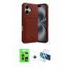 MARSİLYAN™- iPhone 17 Kılıf Vadi Çizgi Prime - Siyah 3D Antistatik Seramik Nano Ekran Koruyucu + Raze Metal Kamera Lens - GI