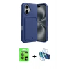 MARSİLYAN™- iPhone 17 Kılıf Vadi Çizgi Prime - Siyah 3D Antistatik Seramik Nano Ekran Koruyucu + Raze Metal Kamera Lens - GI