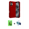 MARSİLYAN™- iPhone 17 Kılıf Vadi Çizgi Prime - Siyah 3D Antistatik Seramik Nano Ekran Koruyucu + Raze Metal Kamera Lens - GI