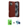MARSİLYAN™- iPhone 17 Kılıf Vadi Çizgi Prime - Siyah 3D Antistatik Seramik Nano Ekran Koruyucu + Raze Metal Kamera Lens - GS