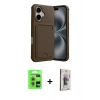 MARSİLYAN™- iPhone 17 Kılıf Vadi Çizgi Prime - Siyah Bilvis 3D Cam Ekran Koruyucu + Raze Metal Kamera Lens - AKYL