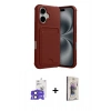 MARSİLYAN™- iPhone 17 Kılıf Vadi Çizgi Prime - Siyah Bilvis 3D Cam Ekran Koruyucu + Bilvis Titan Kamera Lens - SH