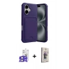 MARSİLYAN™- iPhone 17 Kılıf Vadi Çizgi Prime - Siyah Bilvis 3D Cam Ekran Koruyucu + Bilvis Titan Kamera Lens - SH