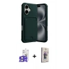 MARSİLYAN™- iPhone 17 Kılıf Vadi Çizgi Prime - Siyah Bilvis 3D Cam Ekran Koruyucu + Bilvis Titan Kamera Lens - SH