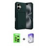 MARSİLYAN™- iPhone 17 Kılıf Vadi Çizgi Prime - Siyah Bilvis 5in1 3D Magic Cam Ekran Koruyucu + Raze Metal Kamera Lens - AKMI