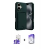 MARSİLYAN™- iPhone 17 Kılıf Vadi Çizgi Prime - Siyah Bilvis 5in1 3D Magic Cam Ekran Koruyucu + Bilvis Titan Kamera Lens - GS