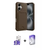 MARSİLYAN™- iPhone 17 Kılıf Vadi Çizgi Prime - Siyah Bilvis 5in1 3D Magic Cam Ekran Koruyucu + Bilvis Titan Kamera Lens - GS