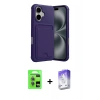 MARSİLYAN™- iPhone 17 Kılıf Vadi Çizgi Prime - Siyah Bilvis 5in1 3D Magic Cam Ekran Koruyucu + Raze Metal Kamera Lens - AKMI