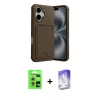 MARSİLYAN™- iPhone 17 Kılıf Vadi Çizgi Prime - Siyah Bilvis 5in1 3D Magic Cam Ekran Koruyucu + Raze Metal Kamera Lens - GS