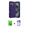 MARSİLYAN™- iPhone 17 Kılıf Vadi Çizgi Prime - Siyah Bilvis 5in1 3D Magic Cam Ekran Koruyucu + Raze Metal Kamera Lens - GS