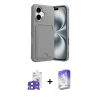 MARSİLYAN™- iPhone 17 Kılıf Vadi Çizgi Prime - Siyah Bilvis 5in1 3D Magic Cam Ekran Koruyucu + Bilvis Titan Kamera Lens - SH