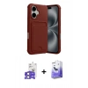 MARSİLYAN™- iPhone 17 Kılıf Vadi Çizgi Prime - Siyah Bilvis 5in1 5D Magic Hayalet Cam Ekran Koruyucu + Bilvis Titan Kamera Lens - AKYL
