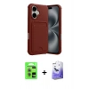 MARSİLYAN™- iPhone 17 Kılıf Vadi Çizgi Prime - Siyah Bilvis 5in1 5D Magic Hayalet Cam Ekran Koruyucu + Açık Yeşil Raze Metal Kamera Lens
