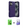 MARSİLYAN™- iPhone 17 Kılıf Vadi Çizgi Prime - Siyah Bilvis 5in1 5D Magic Hayalet Cam Ekran Koruyucu + Açık Yeşil Raze Metal Kamera Lens