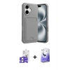 MARSİLYAN™- iPhone 17 Kılıf Vadi Çizgi Prime - Siyah Bilvis 5in1 5D Magic Hayalet Cam Ekran Koruyucu + Bilvis Titan Kamera Lens - GS