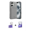 MARSİLYAN™- iPhone 17 Kılıf Vadi Çizgi Prime - Siyah Bilvis 5in1 5D Magic Hayalet Cam Ekran Koruyucu + Bilvis Titan Kamera Lens - SH