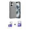 MARSİLYAN™- iPhone 17 Kılıf Vadi Çizgi Prime - Siyah Bilvis 5in1 5D Magic Hayalet Cam Ekran Koruyucu + Bilvis Titan Kamera Lens - LA