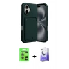MARSİLYAN™- iPhone 17 Kılıf Vadi Çizgi Prime - Siyah Bilvis 5in1 5D Magic Hayalet Cam Ekran Koruyucu + Raze Metal Kamera Lens - AKMR