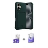 MARSİLYAN™- iPhone 17 Kılıf Vadi Çizgi Prime - Siyah Bilvis 5in1 5D Magic Hayalet Cam Ekran Koruyucu + Bilvis Titan Kamera Lens - SH