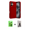 MARSİLYAN™- iPhone 17 Kılıf Vadi Çizgi Prime - Siyah Bilvis Hayalet Cam Ekran Koruyucu + Raze Metal Kamera Lens - AKMR