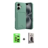 MARSİLYAN™- iPhone 17 Kılıf Vadi Çizgi Prime - Siyah Bilvis Hayalet Cam Ekran Koruyucu + Raze Metal Kamera Lens - AKMR