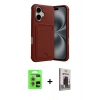 MARSİLYAN™- iPhone 17 Kılıf Vadi Çizgi Prime - Siyah Bilvis Hayalet Cam Ekran Koruyucu + Raze Metal Kamera Lens - AKMR