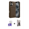 MARSİLYAN™- iPhone 17 Kılıf Vadi Çizgi Prime - Siyah Bilvis Hayalet Cam Ekran Koruyucu + Bilvis Titan Kamera Lens - LA