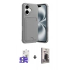 MARSİLYAN™- iPhone 17 Kılıf Vadi Çizgi Prime - Siyah Bilvis Hayalet Cam Ekran Koruyucu + Bilvis Titan Kamera Lens - LA