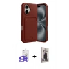 MARSİLYAN™- iPhone 17 Kılıf Vadi Çizgi Prime - Siyah Bilvis Hayalet Cam Ekran Koruyucu + Bilvis Titan Kamera Lens - LA