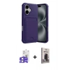 MARSİLYAN™- iPhone 17 Kılıf Vadi Çizgi Prime - Siyah Bilvis Hayalet Cam Ekran Koruyucu + Bilvis Titan Kamera Lens - LA