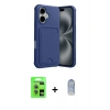 MARSİLYAN™- iPhone 17 Kılıf Vadi Çizgi Prime - Siyah Joko Magic 5D Cam + Raze Metal Kamera Lens - AKMI