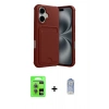 MARSİLYAN™- iPhone 17 Kılıf Vadi Çizgi Prime - Siyah Joko Magic 5D Cam + Raze Metal Kamera Lens - AKMI