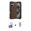 MARSİLYAN™- iPhone 17 Kılıf Vadi Çizgi Prime - Siyah Joko Magic 5D Cam + Bilvis Titan Kamera Lens - AKYL