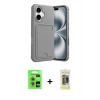 MARSİLYAN™- iPhone 17 Kılıf Vadi Çizgi Prime - Siyah Joko Magic 5D Hayalet Cam + Raze Metal Kamera Lens - AKMI