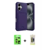 MARSİLYAN™- iPhone 17 Kılıf Vadi Çizgi Prime - Siyah Joko Magic 5D Hayalet Cam + Raze Metal Kamera Lens - AKMR