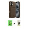 MARSİLYAN™- iPhone 17 Kılıf Vadi Çizgi Prime - Siyah Joko Magic 5D Hayalet Cam + Raze Metal Kamera Lens - AKYL