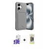 MARSİLYAN™- iPhone 17 Kılıf Vadi Çizgi Prime - Siyah Joko Magic 5D Hayalet Cam + Bilvis Titan Kamera Lens - LA