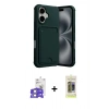 MARSİLYAN™- iPhone 17 Kılıf Vadi Çizgi Prime - Siyah Joko Magic 5D Hayalet Cam + Bilvis Titan Kamera Lens - GS