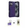 MARSİLYAN™- iPhone 17 Kılıf Vadi Çizgi Prime - Siyah Joko Magic 5D Hayalet Cam + Bilvis Titan Kamera Lens - GS