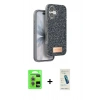 MARSİLYAN™- iPhone 17 Kılıf Vadi Klasik Serisi - Şeffaf Pasifik Cam Ekran Koruyucu + Raze Metal Kamera Lens - AKMR