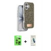 MARSİLYAN™- iPhone 17 Kılıf Vadi Klasik Serisi - Şeffaf Pasifik Cam Ekran Koruyucu + Raze Metal Kamera Lens - AKMR