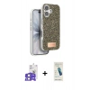 MARSİLYAN™- iPhone 17 Kılıf Vadi Klasik Serisi - Şeffaf Pasifik Cam Ekran Koruyucu + Bilvis Titan Kamera Lens - LA