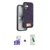 MARSİLYAN™- iPhone 17 Kılıf Vadi Klasik Serisi - Şeffaf Pasifik Cam Ekran Koruyucu + Bilvis Titan Kamera Lens - GS
