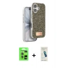 MARSİLYAN™- iPhone 17 Kılıf Vadi Klasik Serisi - Şeffaf Pasifik Cam Ekran Koruyucu + Raze Metal Kamera Lens - AKMI