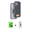 MARSİLYAN™- iPhone 17 Kılıf Vadi Klasik Serisi - Şeffaf Pasifik Cam Ekran Koruyucu + Raze Metal Kamera Lens - AKMI