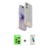 MARSİLYAN™- iPhone 17 Kılıf Vadi Klasik Serisi - Şeffaf Pasifik Cam Ekran Koruyucu + Raze Metal Kamera Lens - AKMI